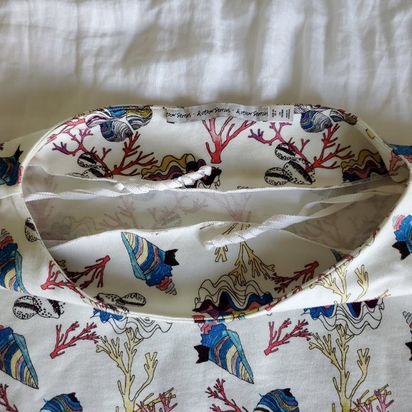 & Other Stories Seashell/Coral Crop Top US 4/EU 34 - Picture 3 of 8